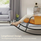 Oversized Indoor Rocking Chair, Plush Papasan Chair with Comfy Padded Cushions & Side Pocket, for Patio Garden, Porch - Photo 9