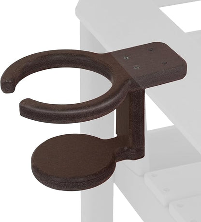 Poly Cup Holder for Adirondack Chairs – Weatherproof, Durable Drink Holder for Resin or Plastic Outdoor Furniture – Coffee