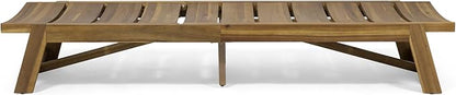 Christopher Knight Home Outdoor Acacia Wood 3 Piece Chaise Lounge Set