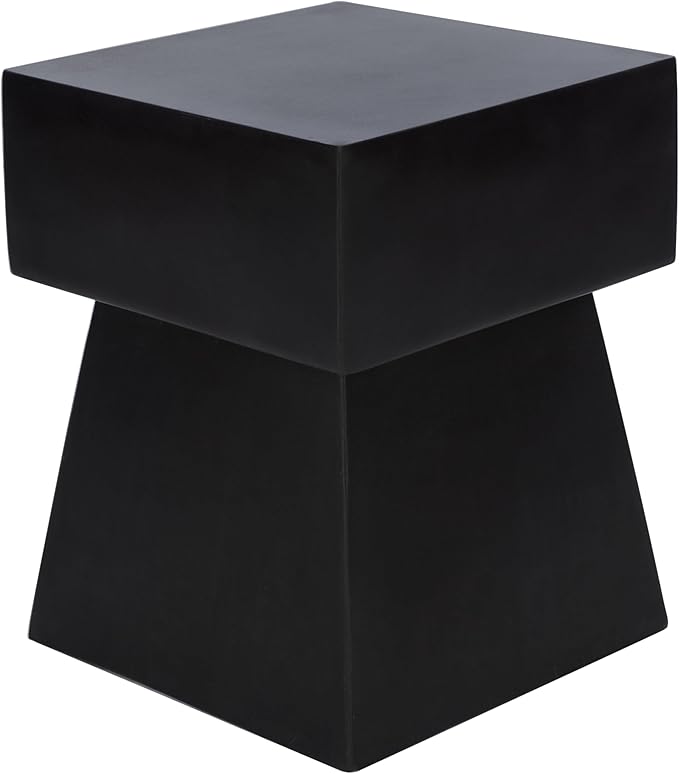 Safavieh Outdoor Zen Black Mushroom Modern Concrete Accent Table