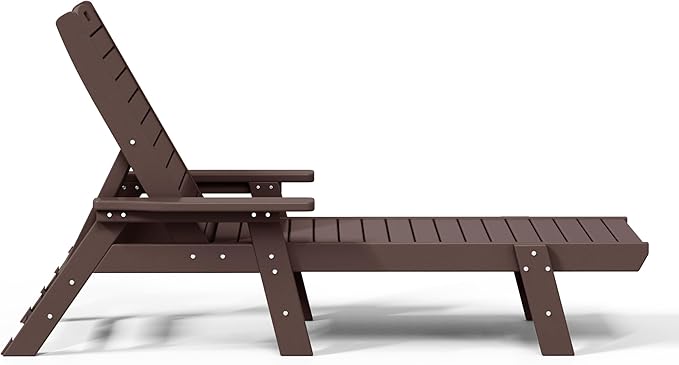 WestinTrends Malibu Poly Reclining Chaise Lounge (Set of 2) Dark Brown - Photo 8