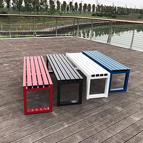 Weatherproof Metal Garden Bench, 3-Seater Outdoor Patio Furniture, Durable Park & Lounge Seating, Heavy-Duty Load Capacity 700lbs, Ideal for Gardens & Backyards
