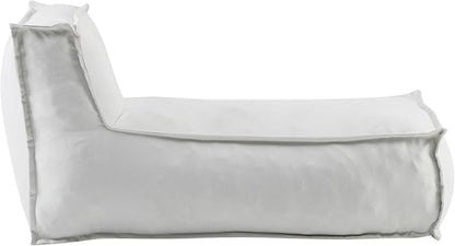 Merax Outdoor Bean Bag Lounge Chairs Set of 2, 61" Outdoor Chaise Lounger Chair with Foam Filled, Cozy Outdoor Bean Bag Couch for Patio Pool Desk, Water-Resistant Fabric Sun Lounger Chair, Light Grey
