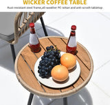 DWVO Patio Furniture Set 4 Pieces Boho Wicker Bistro Set - Photo 5