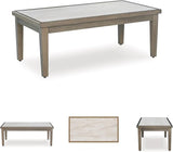 Signature Design by Ashley Rainier Ranch Contemporary Weather Resistant Outdoor Coffee Table with Sintered Stone Top - Photo 6