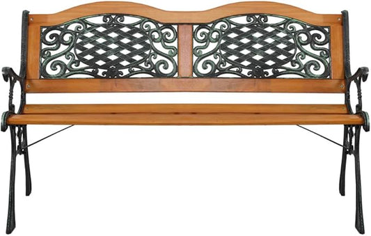 49inch Front Porch Chair, Garden Bench, Park Bench Outdoor Benches Front Porch Outdoor Furniture,Porch Bench for Outdoors 49.5" L x 20.5" W x 30" H