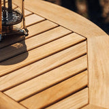 Ash & Ember Luna Grade A Teak Round Dining Table, 35" Teak Wood Table, Weather-Resistant Premium Solid Wood Furniture - Photo 8