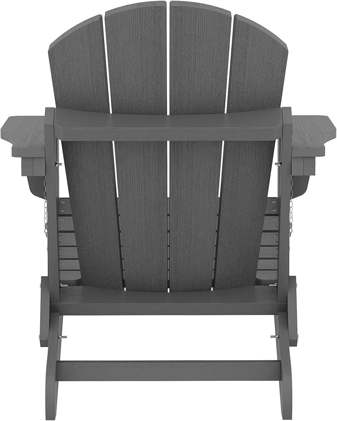 SERWALL Adirondack Chair Set of 8 for Patio Garden Outdoors Fire Pit- (Folding Gray) - Photo 10