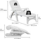 YITAHOME Outdoor Chaise Lounge on Wheels - Photo 3