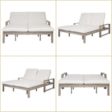 Merax Outdoor Double Lounge Chair with 5-Position Adjustable Backrest for Each Seat - Photo 8