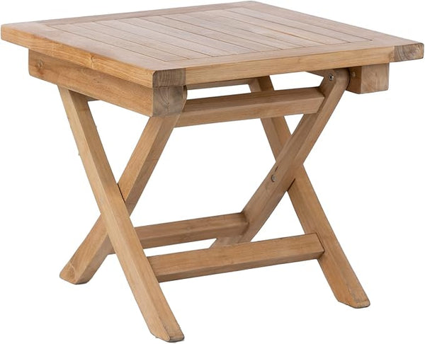 Teak Wood Folding 20”-Inch Outdoor Coffee Table - Perfect for Camping & Outdoor Entertaining - Ideal for Backyard - Photo 1
