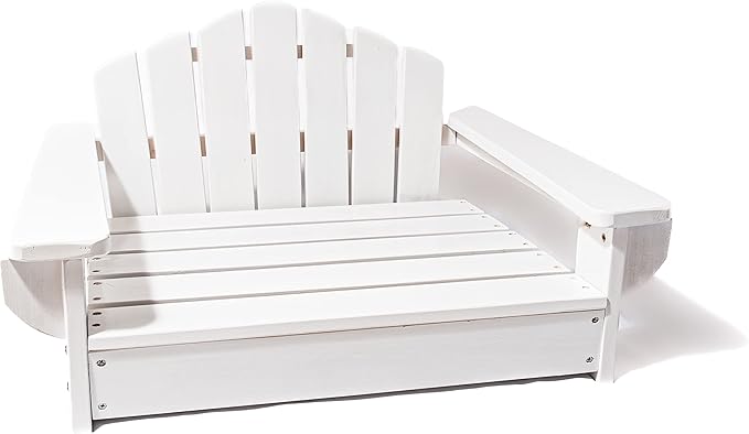 Midlee White Dog Adirondack Chair Bed (X-Large)