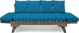 Christopher Knight Home Gary Patio Convertible Couch, Wooden Outdoor Daybed - Photo 6