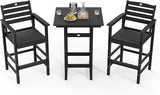 Patio Bar Table, Adirondack Chairs and Table 3 Pieces Set, Bar Height Chairs Set of 2 and Bar Table - Photo 8