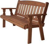 Amish Casual Outdoor Heavy Duty 800 LB Mission Pressure Treated Garden Bench(5 Foot, Oak Stain) - Photo 1