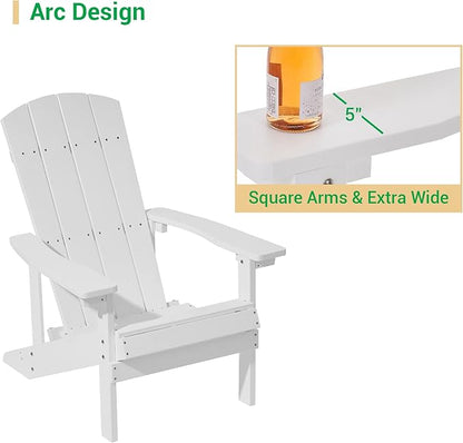 Adirondack Chairs, Plastic Adirondack Chair, All-Weather Resistant Adirondack Chairs, Widely Used in Outdoor, Fire Pit, Deck, Outside, Garden