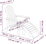 Classic White Adirondack Chair Set with Matching Footstools, Durable HDPE Outdoor Seating for Patio, Garden, and Porch - Photo 2