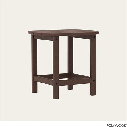 POLYWOOD SBT18MA South Beach 18" Outdoor Side Table, Mahogany