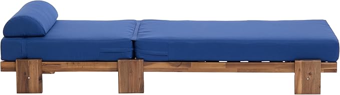78.8'' Outdoor Patio Chaise Lounge Chair, Acacia Wood Adjustable Recliner with Headrest, Perfect for Terrace, Poolside - Photo 8
