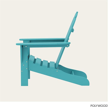 POLYWOOD AD4030AR Classic Outdoor Adirondack Chair, Polyethylene, Aruba