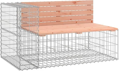 Patio Bench Gabion Design 48"x28"x25.8" Solid Wood Douglas Garden Bench Outdoor Bench Deck Bench Porch Bench for patios, Gardens, Decks