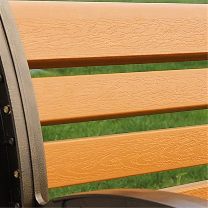 Heavy-Duty Outdoor Benchs Patio Balcony Benchs Double Seat, Patios Garden Bench for Park Yard Outdoor Furniture -59 L x 24" W x 30" H Slatted Seat for Park, Yard & Porch