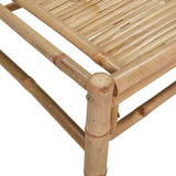 2-Piece Garden Lounge Set with Cream White Cushions, Lightweight Bamboo Bench and Coffee Table for Outdoor Patio - Photo 8