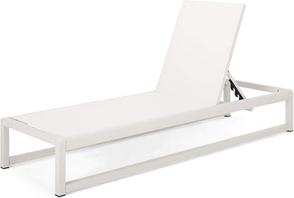 Christopher Knight Home Eudora Outdoor Chaise Lounge (Set of 2), White