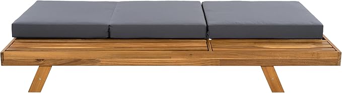 Merax Chaise Lounge Chair Set with Adjustable Backrest & Flat Storage Surface - Photo 7
