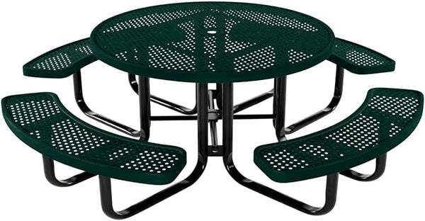 COATEDOUTDOORFURNITURE Heavy-Duty Portable Outdoor Kids Table with Umbrella Hole, Punched Steel Kids Picnic Table - Photo 1