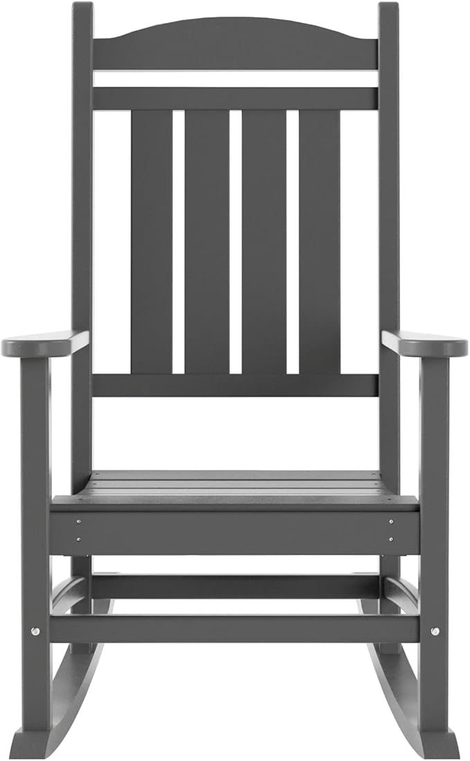 WestinTrends Malibu Outdoor/Patio Rocking Chair, Gray