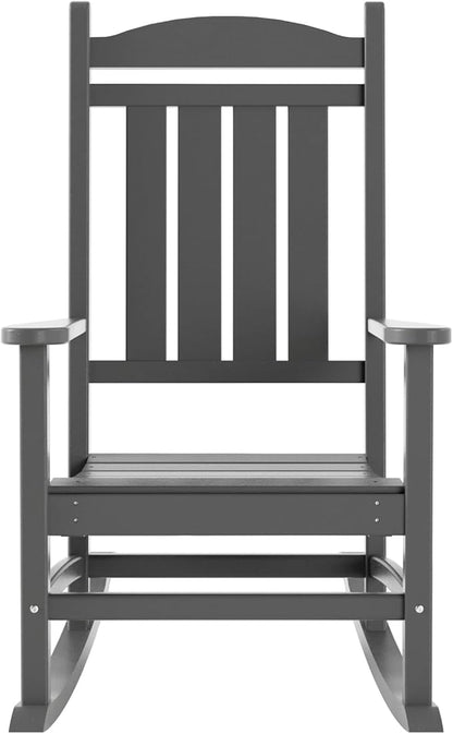 WestinTrends Malibu Outdoor/Patio Rocking Chair, Gray