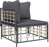 Metal Frame Outdoor Chairs, Garden Decorative Chairs, Reading Relaxation Chair, for Deck, Backyard, Porch - Photo 3
