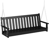 POLYWOOD GNS60BL Vineyard 60" Outdoor Swing, Black - Photo 4