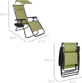Best Choice Products Folding Zero Gravity Outdoor Recliner Patio Lounge Chair w/Adjustable Canopy Shade, Headrest - Photo 2
