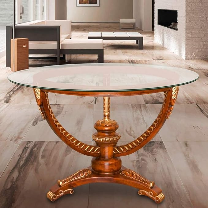 Dulles Glass 30 inch Round Glass Table Top - Tempered - 3/8" Thick Glass Surface, Safe Pencil Edge - Photo 2