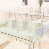 Landical 16" x 16" Rectangle Clear Tempered Glass Table Top 1/4" Thick Eased Corners Clear Tempered Top Patio Table - Photo 5