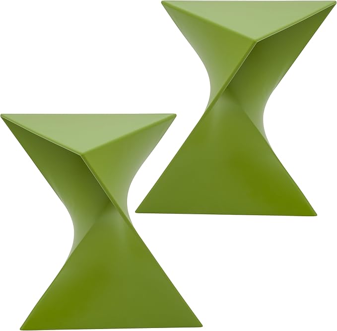 LeisureMod 15.75" Triangular Side Table, Stackable Plastic Accent End Table for Indoor & Outdoor Use - Photo 1