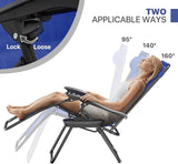 Magshion Zero Gravity Lounge Chair, Adjustable Folding Recliner with Cup Holder Side Tray & Removable Headrest Pillow - Photo 6