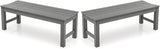 Stoog Outdoor Benches Set of 2, 2-Person Backless Patio Bench - Photo 1