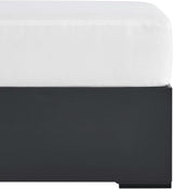 Modway Tahoe Aluminum Ottoman in Gray White with Weather-Resistant Cushion-Ideal as Outdoor Footstool - Photo 6