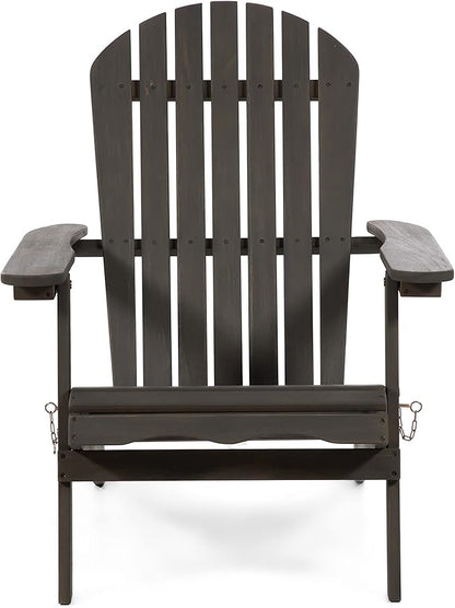 Greemotion Set of 2 Elk 34 in. W All Weather Outdoor Patio Eucalyptus Wood Adirondack Chair Solid Wood for Outdoor Fire Pit, Deck, Beach, Garden, Campfire Chairs, Weather Resistant, Weathered Gray