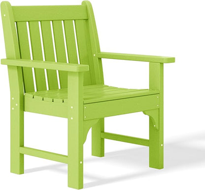 WestinTrends Malibu Outdoor Patio HDPE Adirondack Dining Arm Chair, Lime
