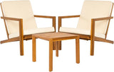 IDZO Natural 3-Piece Patio Bistro Sets with Foldable 400lbs Weight Chairs, a 220lbs Shelf Table - Photo 4