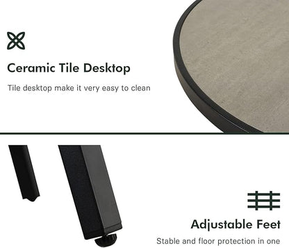 Grand patio Counter Height Bar Table, 35.5” Outdoor Weather-Resistant Round Dining Table