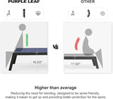 PURPLE LEAF Extra Large Outdoor Chaise Lounge 4 Pieces Aluminum Patio Lounge Chair with Wheels Reclining Chair for - Photo 5