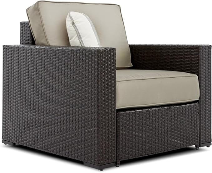 Serta Laguna Brown Resin Wicker Outdoor Patio Furniture Collection, Easy Assembly, Porch or Pool, Weather Resistant - Photo 7