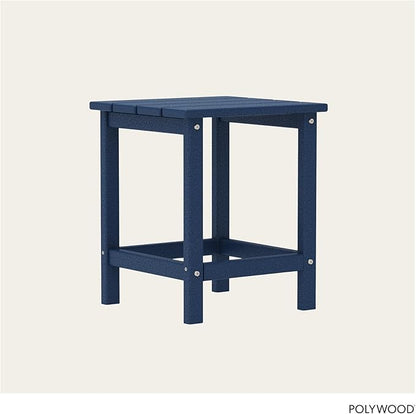 Polywood Long Island Side Table, 15.13in. x 14.75in. x 18in, Navy