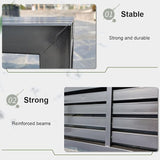 2 Seater Garden Bench, Metal Outdoor Bench, Heavy Duty Front Porch Benches, Patio Furniture Seating - Photo 3