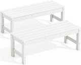 SERWALL 47 Inches Outdoor Bench Set of 2 - Photo 1